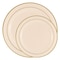 Smarty Had A Party Ivory w/Gold Edge Rim Plastic Plates Dinnerware Value Set (120 Dinner Plates+120 Salad Plates), 240PK 130GVP-CASE - alternate 8
